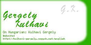 gergely kulhavi business card